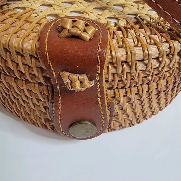 Rattan Circle Boho Bag - Picture 6 of 8